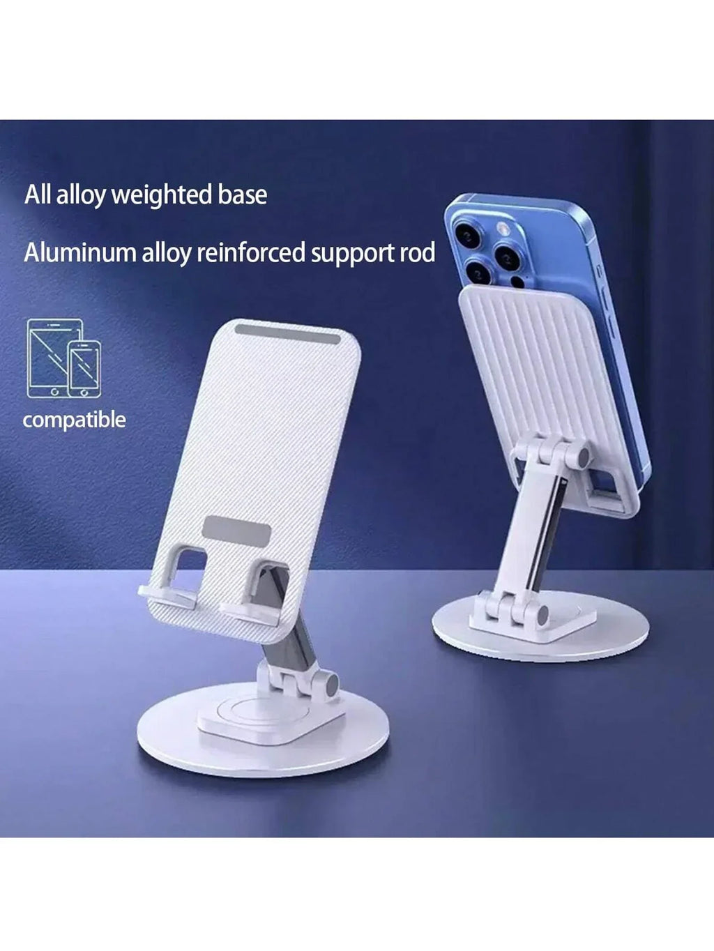 360° Rotating Foldable Phone Stand – Adjustable Lazy Holder Phone Stand Qme