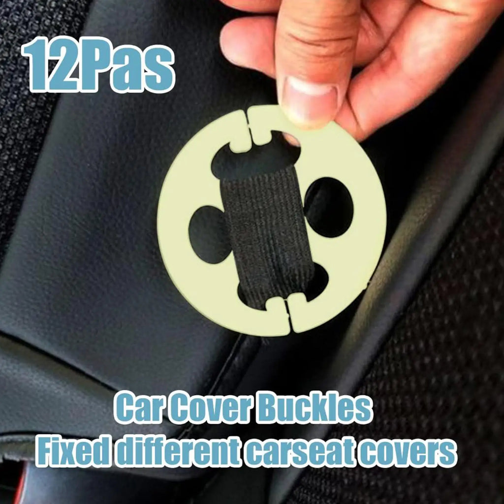 Car Seat Cover Clips & Metal Locking Hooks – 24-Piece Set Seat Cover Clips Qme