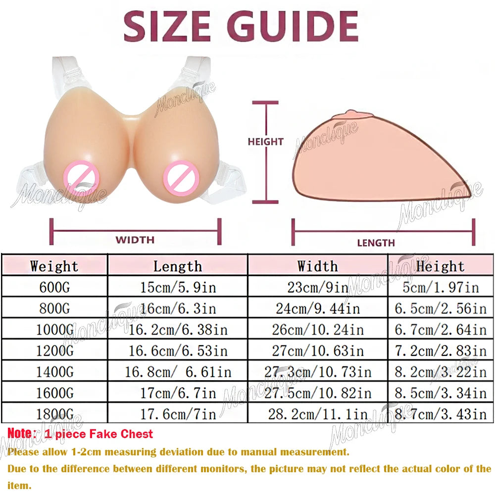 Soft Silicone Breast Forms – Realistic Teardrop Shape (Pair) Silicone Breast Forms Qst