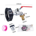 IBC Tank Tap Adapter S60 Coarse Thread 1/2" 3/4" Hose Coupling IBC Tank Hose Adapter Qme 5