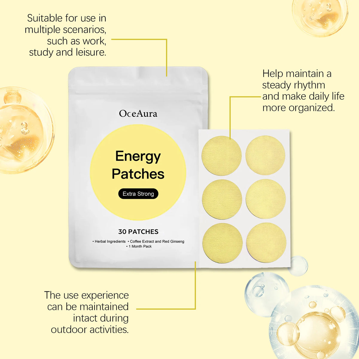OceAura Hydrating Body Care Patch – Daily Moisturizing 30pcs Moisturizing Skin Patch Qst