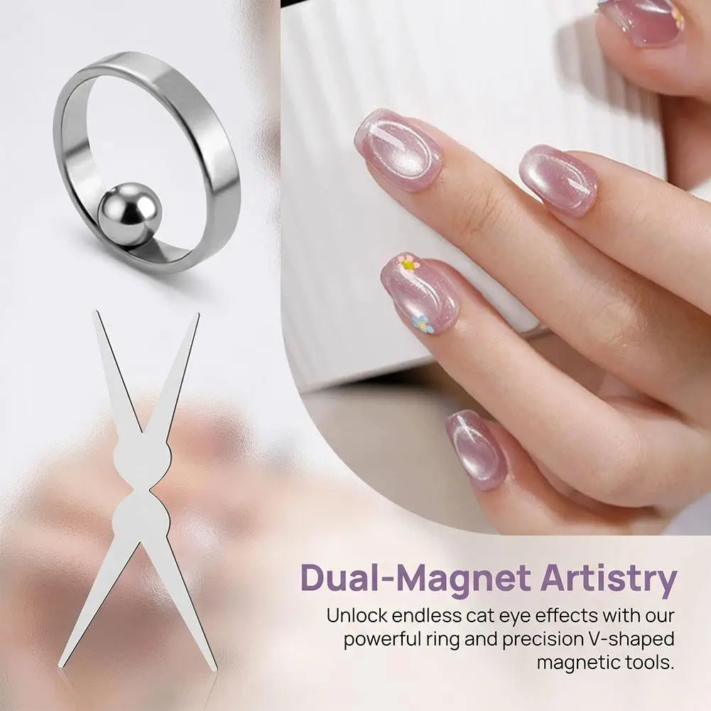 Cat Eye Nail Magnet Tool – DIY French Effect Nail Art Nail Art Magnet Tool Qme