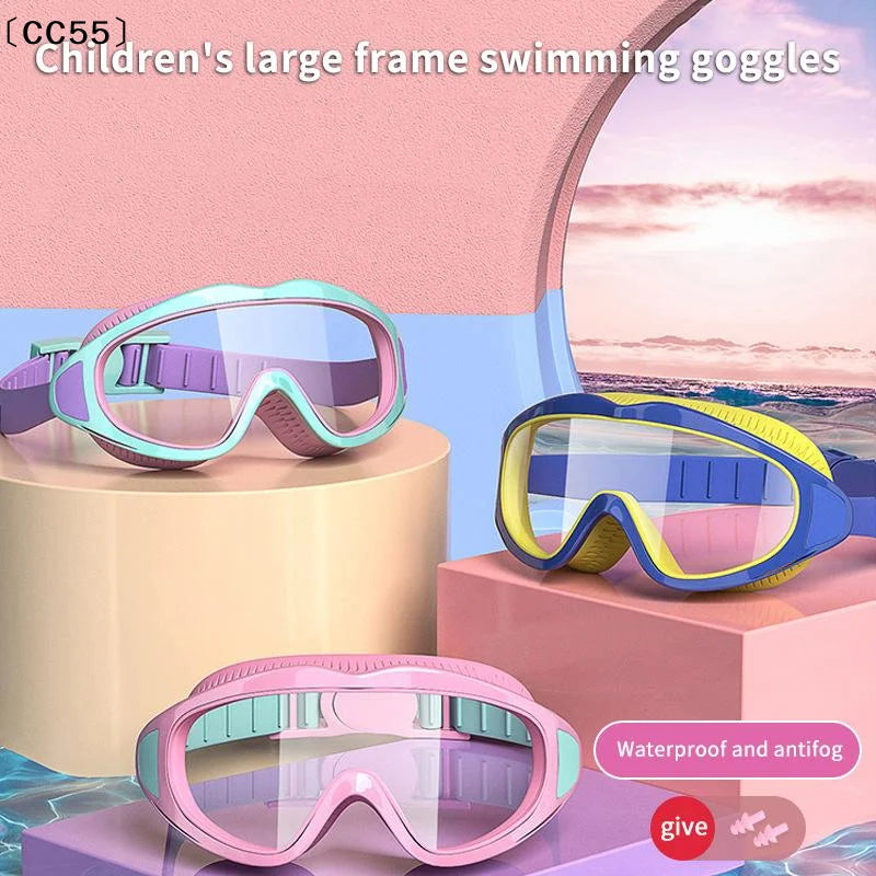 Kids Anti-Fog Wide-View Swimming Goggles – Boys & Girls Kids Swim Goggles Qst