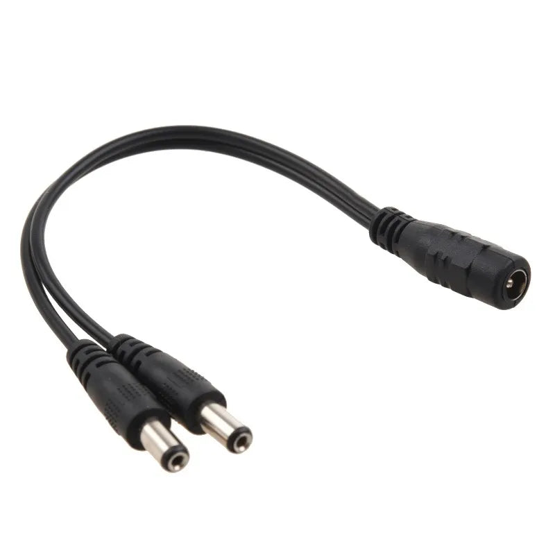 DC 1-to-2 Power Splitter Cable for IP Cameras & LED Strips DC Power Splitter Cable Qme