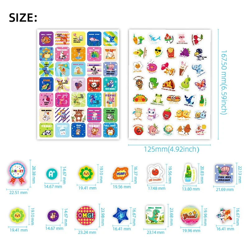 844 Motivational Reward Stickers for Teachers & Classrooms Reward Sticker Pack Qme