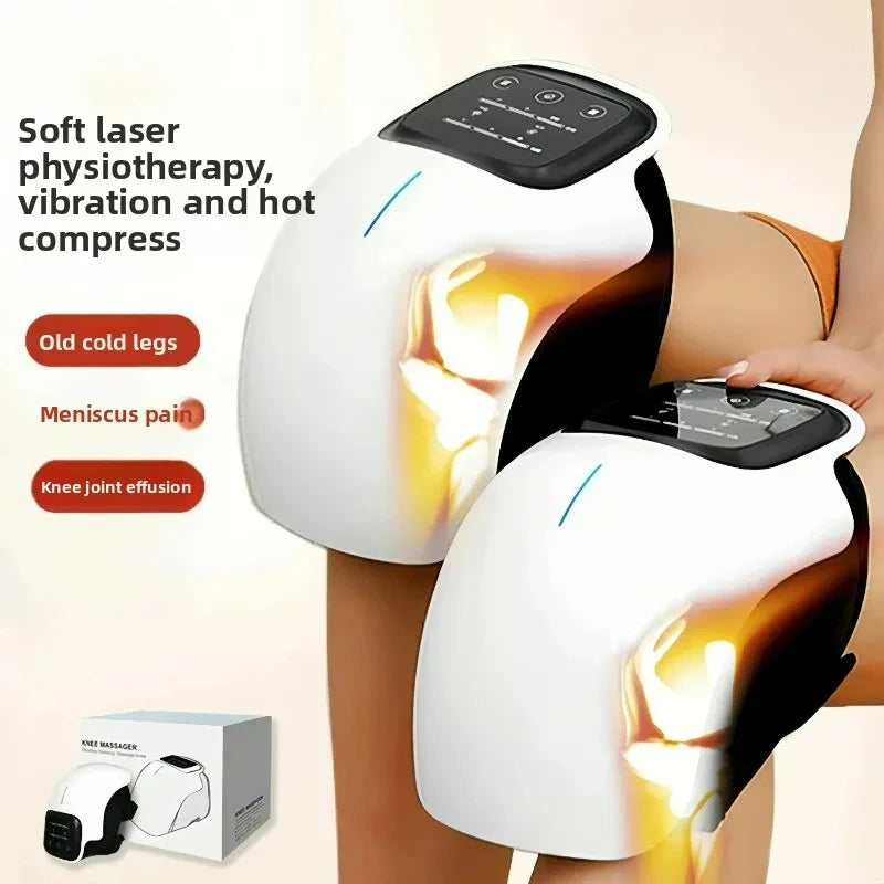 Cordless Heated Knee Massager – 3 Vibration Modes & LED Screen Knee Massager Qst