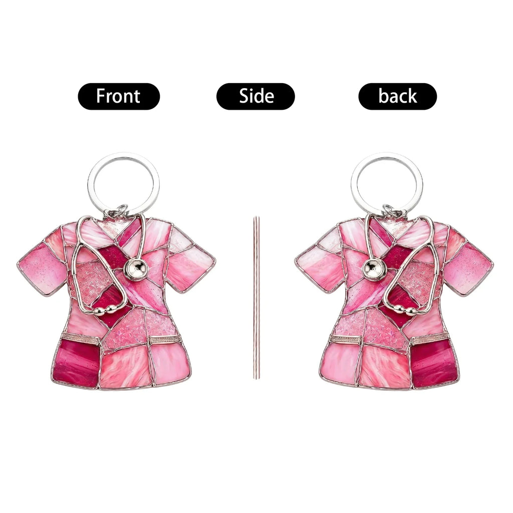 Acrylic Nurse Uniform Keychain Pendant Tag | Cute Gift Acrylic Keychain Charm Qme