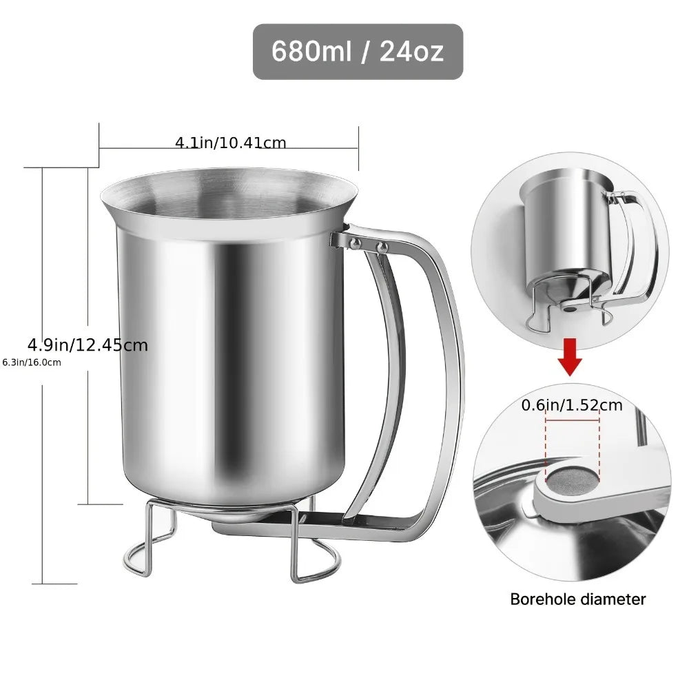 Stainless Steel Batter Dispenser – Pancakes, Waffles & More Batter Dispenser Qme