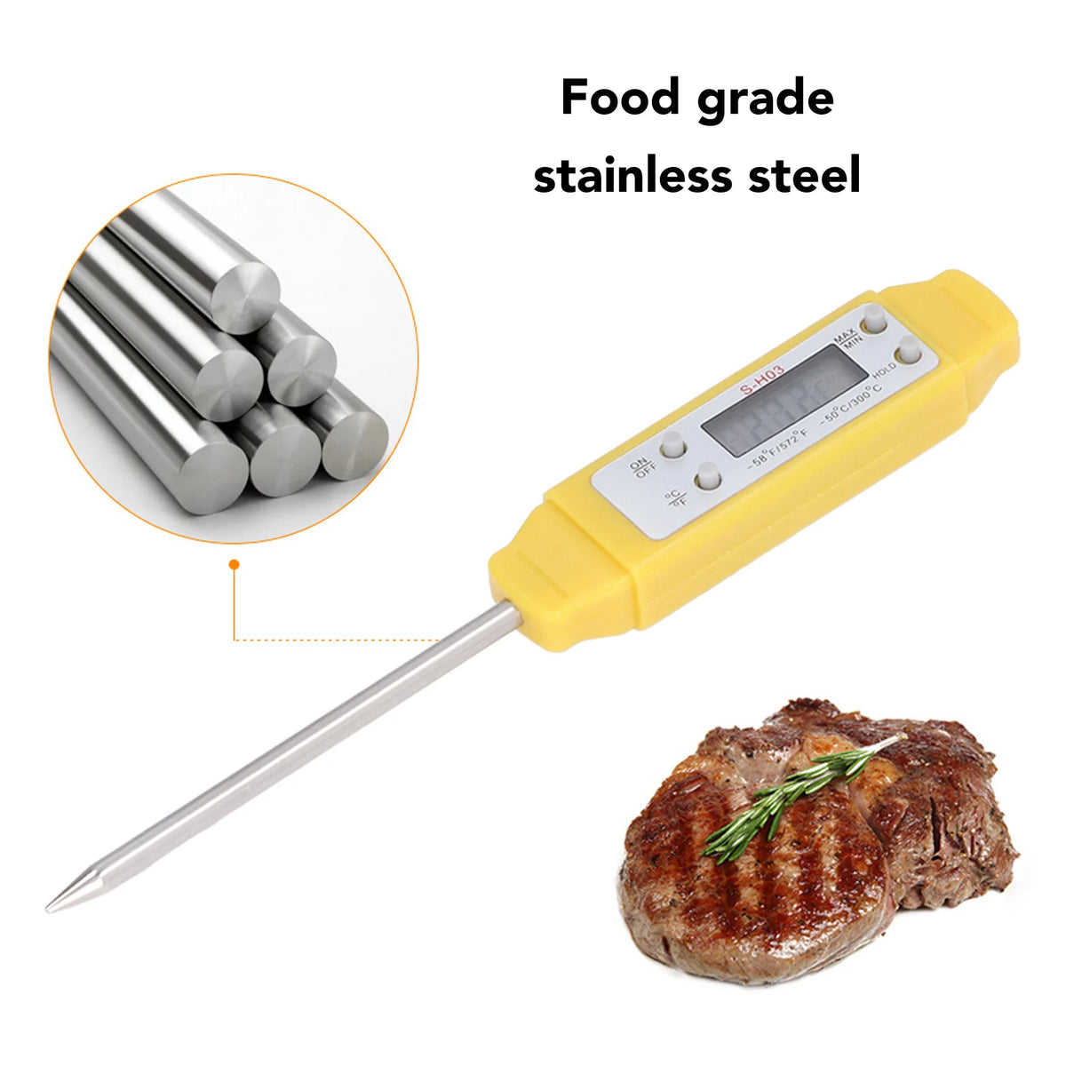 DECDEAL Digital Food Thermometer – Auto Calibration Pen Digital Food Thermometer Qst
