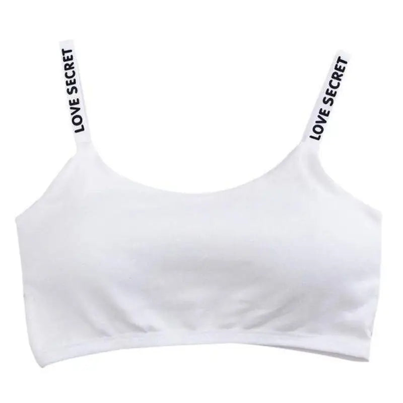 Women's Seamless Tube Bra Letter Strap Sports Bralette Sports Bralette Qme Free Size WHITE