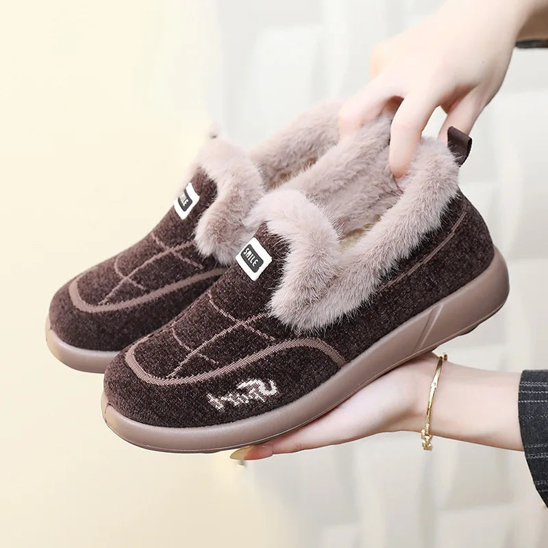 Women's Plush-Lined Waterproof Winter Short Boots – Non-Slip Women's Winter Boots Qst