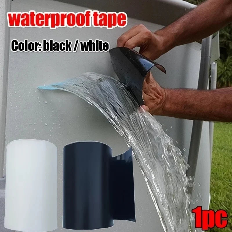 Strong Waterproof Tape – Seal & Repair PVC Pipes Instantly Waterproof Repair Tape Qme