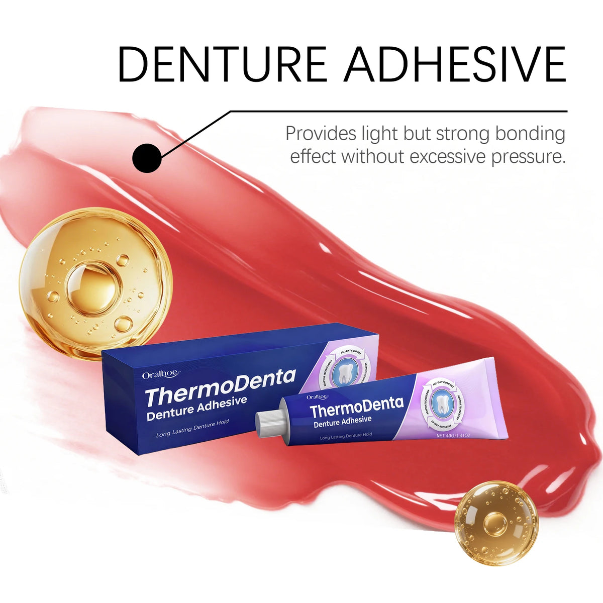 40g Denture Fixing Adhesive Thermoplastic Silicone Reline Kit Denture Adhesive Qst