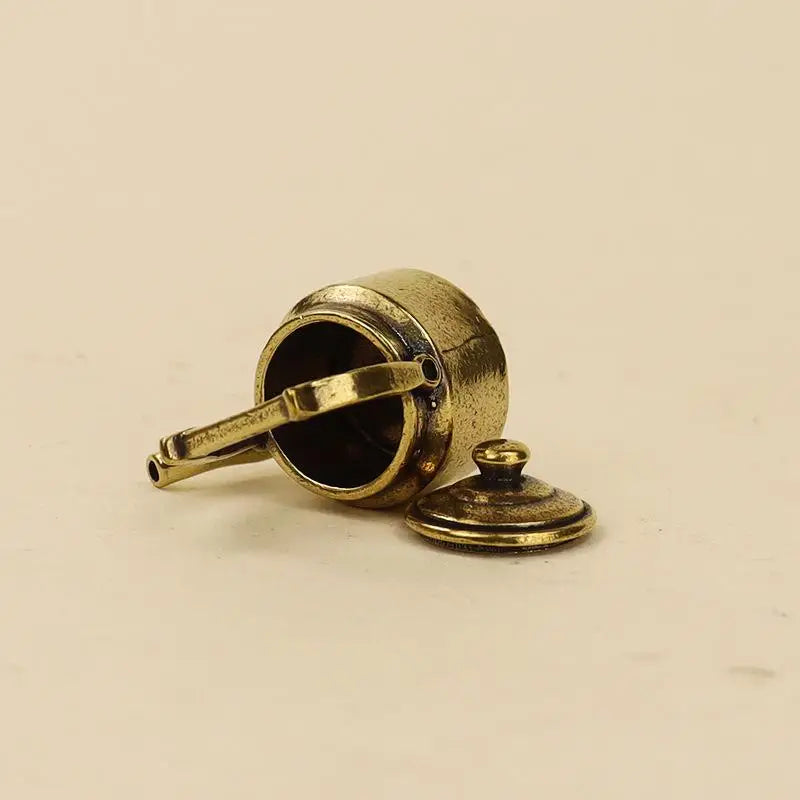 Retro Brass Teapot Incense Burner | Mini Tea Pet Home Decor Incense Burner Qme