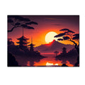 Japanese Landscape Canvas Wall Art Print – Frameless Poster Canvas Wall Art Qst A 40X60cm No Framed