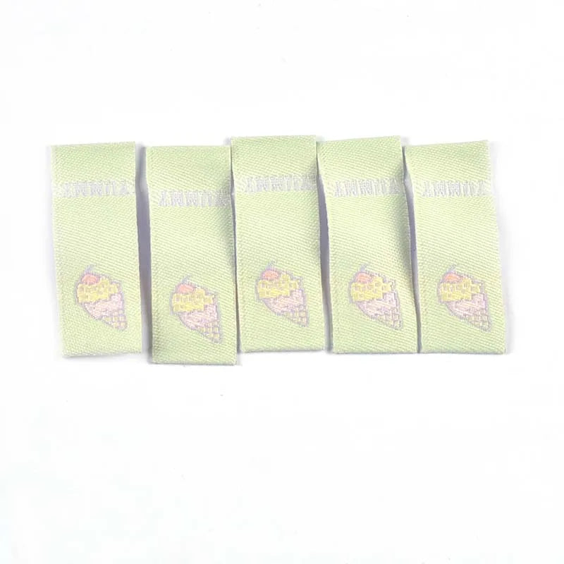 Embroidered Strawberry Ice Cream Cloth Labels for Sewing Embroidered Sewing Labels Qme