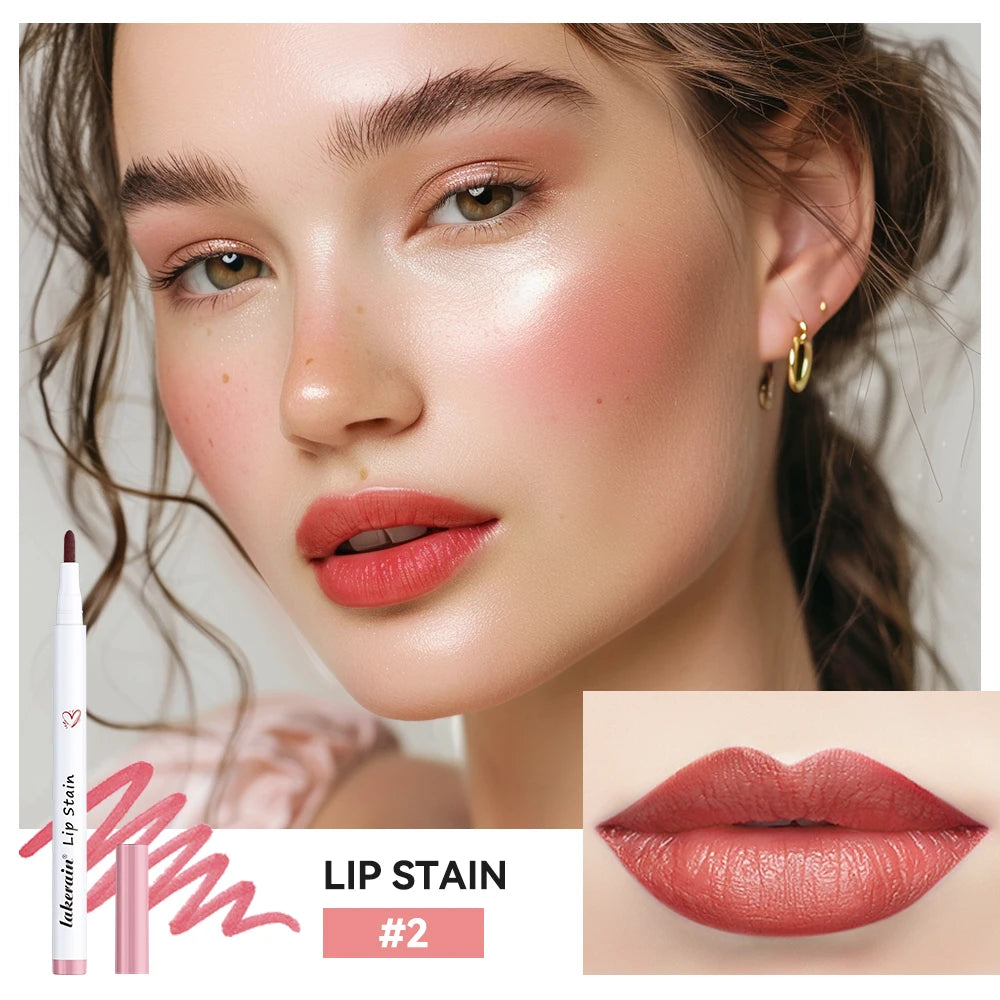 Lakerain Matte Lip Stain & Liner Pencil – 6 Colors Lip Liner Pencil Qst