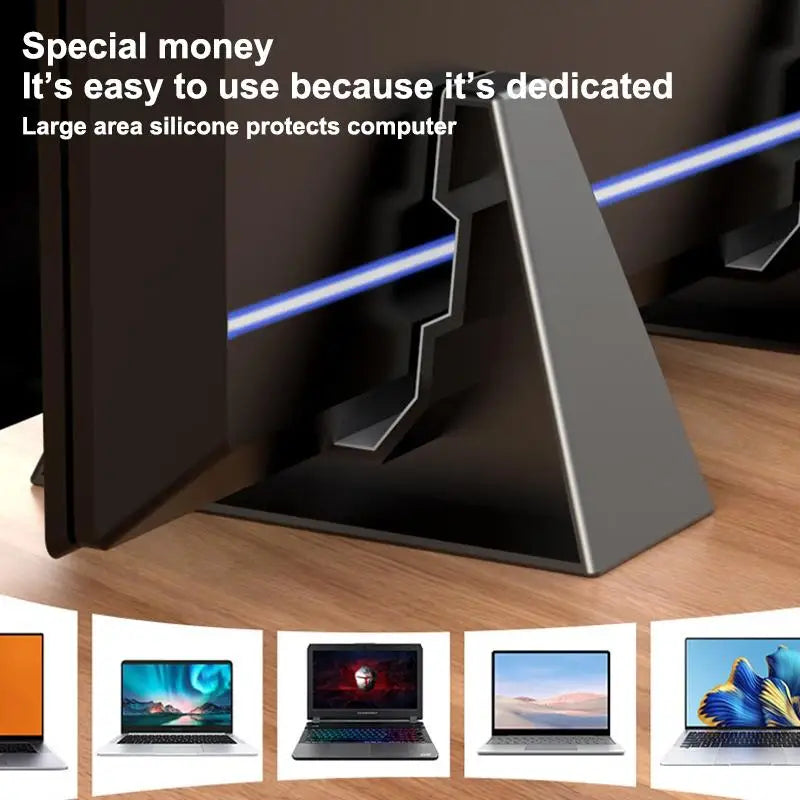 Vertical Laptop Stand & Desk Organizer – Adjustable, Space-Saving Laptop Stand Organizer Qme
