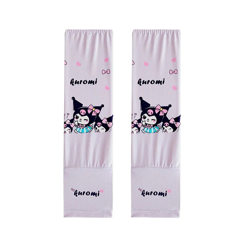 Kuromi Ice-Silk Arm Sleeves – UV Sun Protection Outdoor UV Arm Sleeves Qme