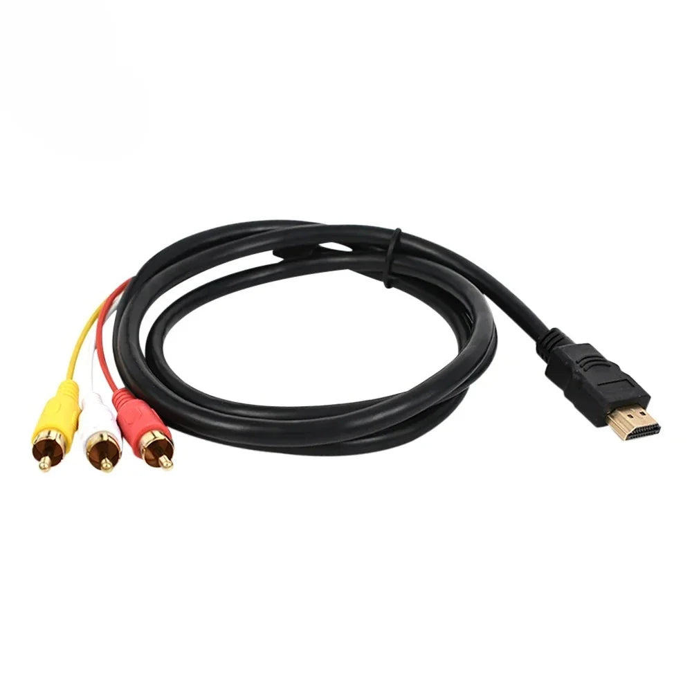 HDMI to 3 RCA AV Converter Cable Adapter 1.5M – 480P AV Converter Cable Qme 1.5M