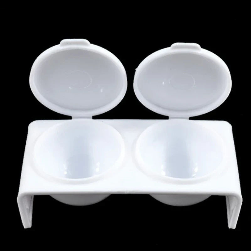 Crystal Nail Liquid Bowl – 2-Hole Cap for Pigments & Thinners Nail Art Tool Qme