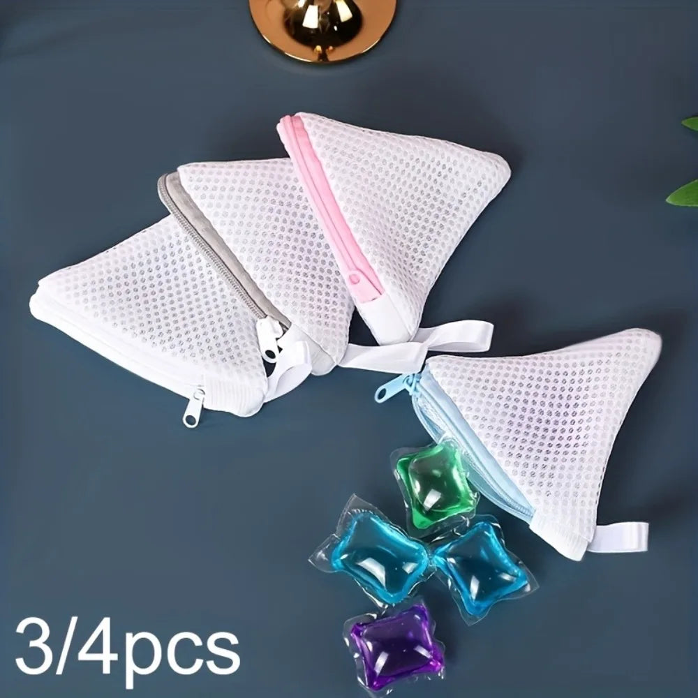 Triangular Mesh Laundry Pod Bag – Anti-Residue Wash Bag Mesh Laundry Bag Qme