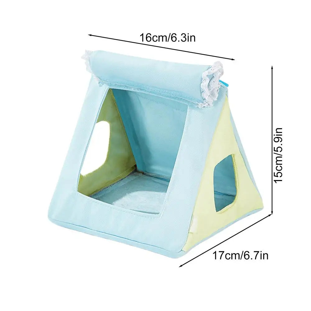 Bird Hammock Nest for Parakeet Cockatiel & Parrot – Cotton Bird Cage Nest Qme Blue China Mainland