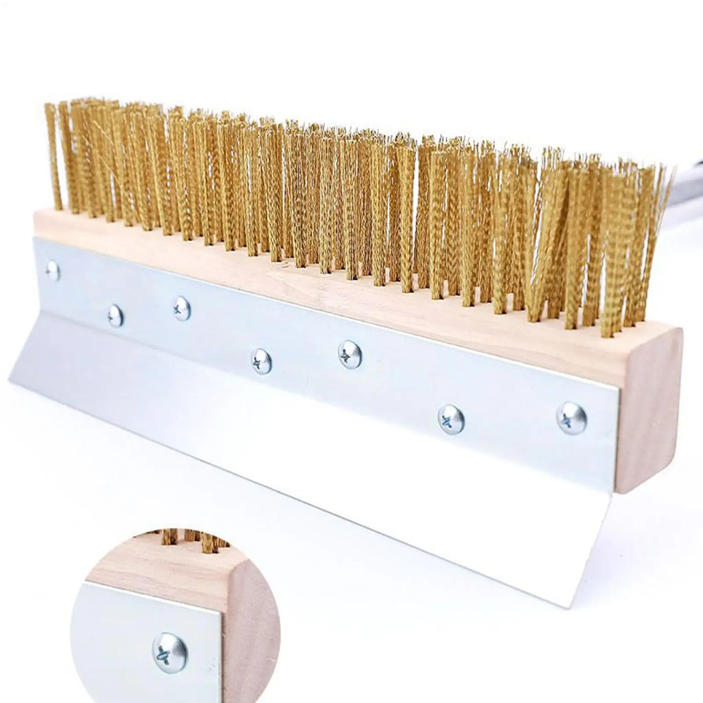 Pizza Oven Brush & Scraper – Washable BBQ Grill Cleaning Tool BBQ Grill Cleaning Brush Qme