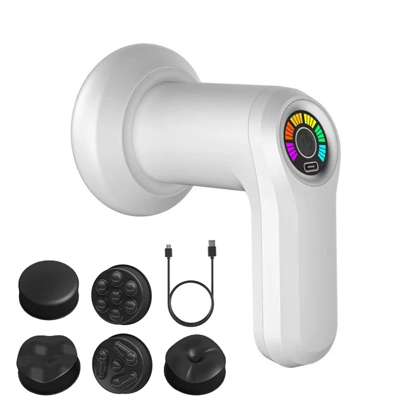 Windaily Cordless Electric Body Massager – 5-Head Sculpting Tool Electric Body Massager Qst White