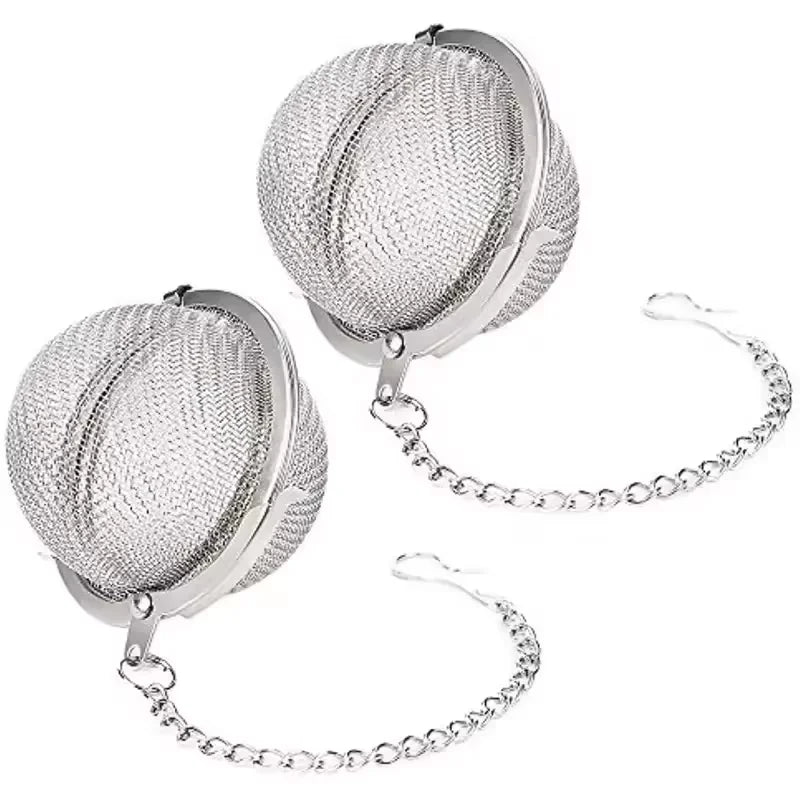 Stainless Steel Mesh Tea Ball Infuser & Spice Strainer Tea Ball Infuser Qme 2PCS