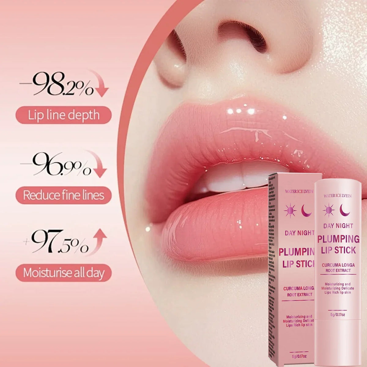 Day & Night Lip Cream – Curcuma & Aloe Vera Moisturizing Plumper Lip Cream Treatment Qme
