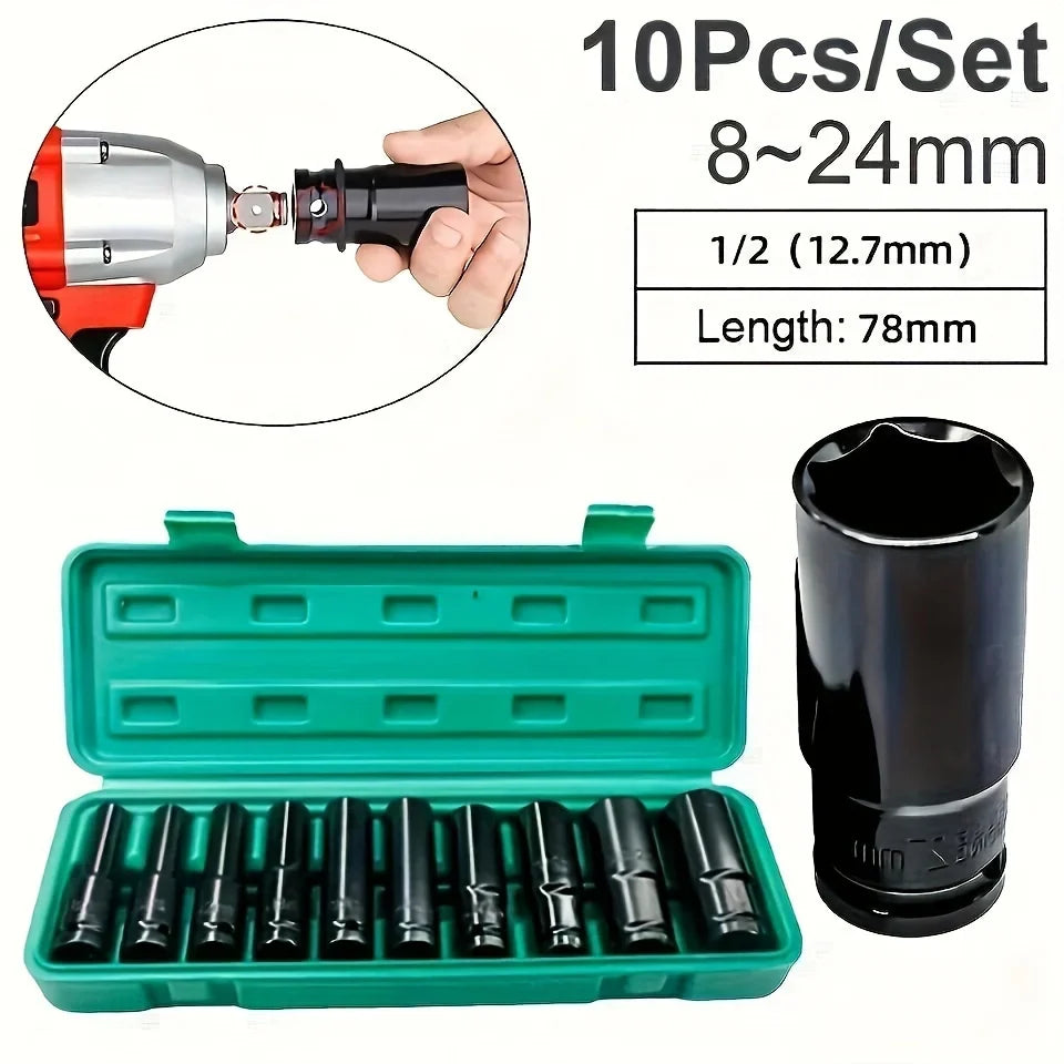 Qme Drive Sleeve Assembly for Pneumatic Tools – Truck Hub Nut Impact Tool Sleeve Kit Qme
