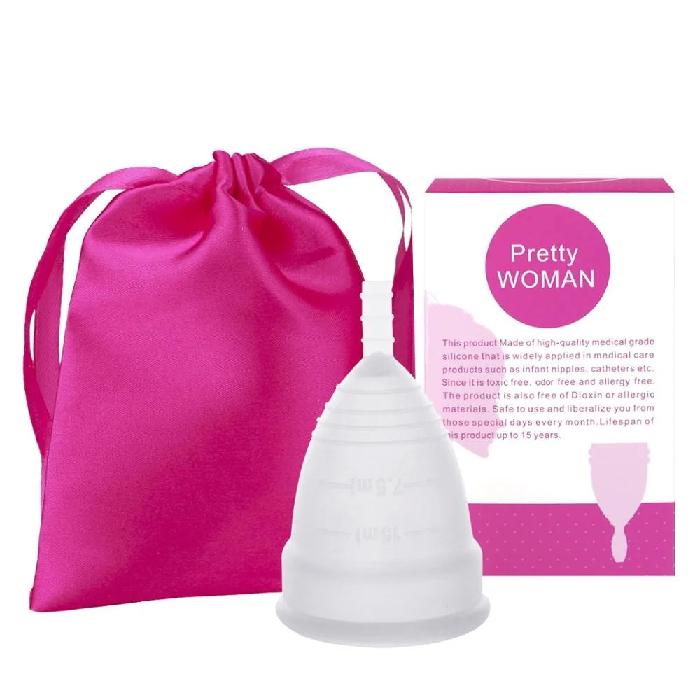 Medical Silicone Menstrual Cup – Reusable Period Cup S & L Menstrual Cup Qst