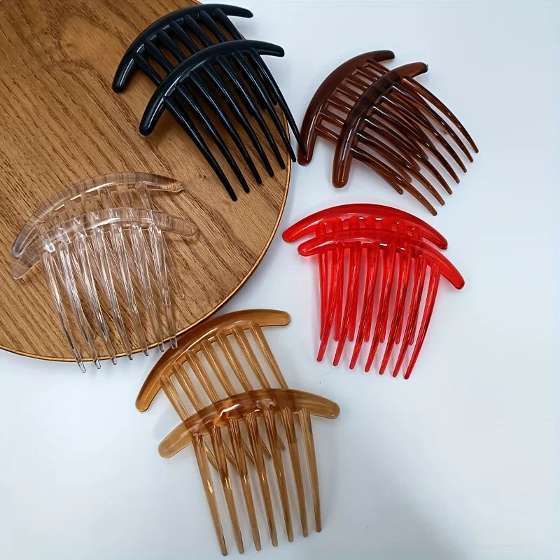 Seven-Tooth Comb Brush for All Hairstyles – Durable Plastic Hair Comb Brush Qme