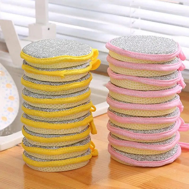 Double-Sided Dishwashing Sponge Scouring Pads – Set of 5 Sponge Scouring Pad Qme