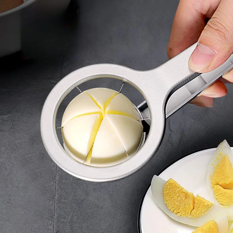 Stainless Steel Wire Egg Slicer – Manual Kitchen Tool Egg & Food Slicer Qme