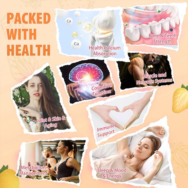 Calcium Magnesium Zinc with D3 Capsules | Bone & Muscle Support Mineral Supplement Qst