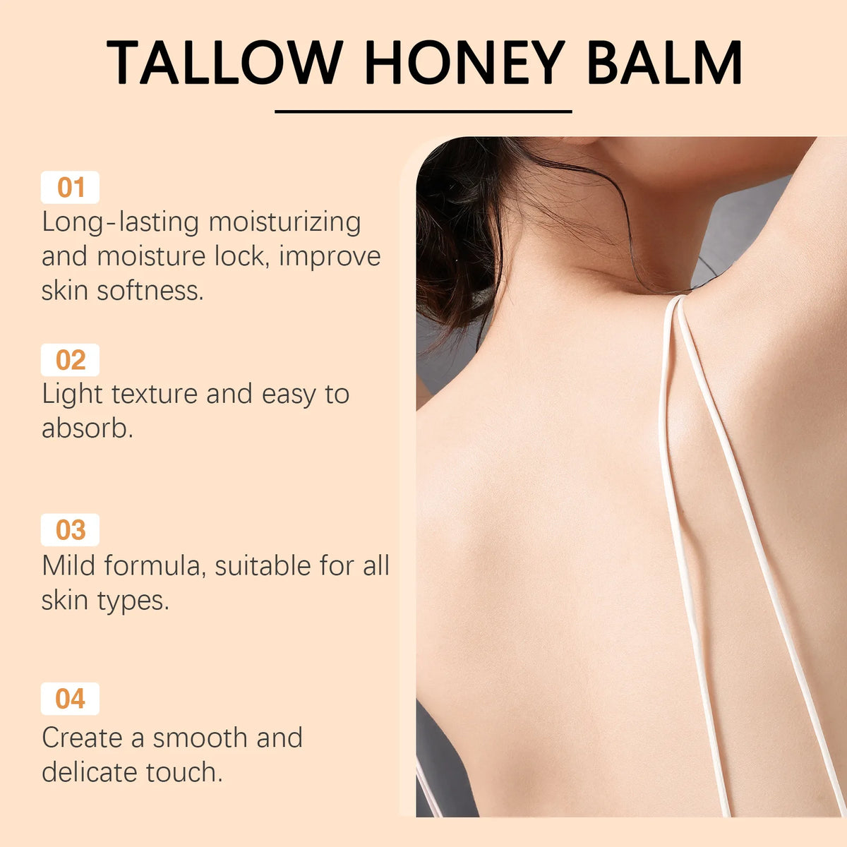 Grass Fed Beef Tallow & Raw Honey Moisturizing Balm Moisturizing Balm Cream Qst