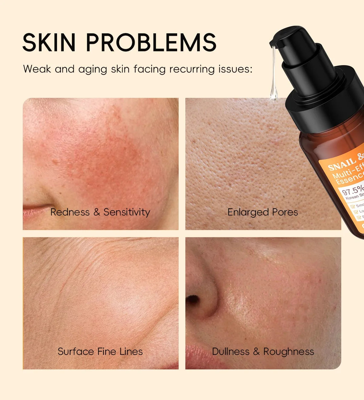Snail Collagen Cleansing Gel & Foam Combo – Deep Pore Cleanser Facial Cleanser Set Qst