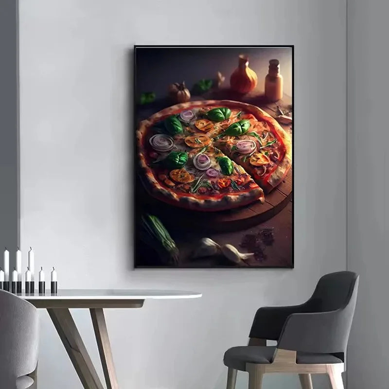 Pizza Wall Art Canvas Print – Kitchen & Home Décor Canvas Wall Art Qst