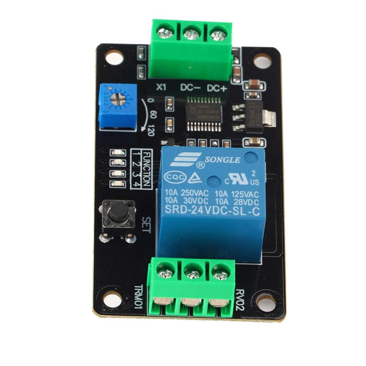 TRM01 Delay Timer Relay Module 5V 12V 24V – 555 Timer Switch Timer Relay Module Qst