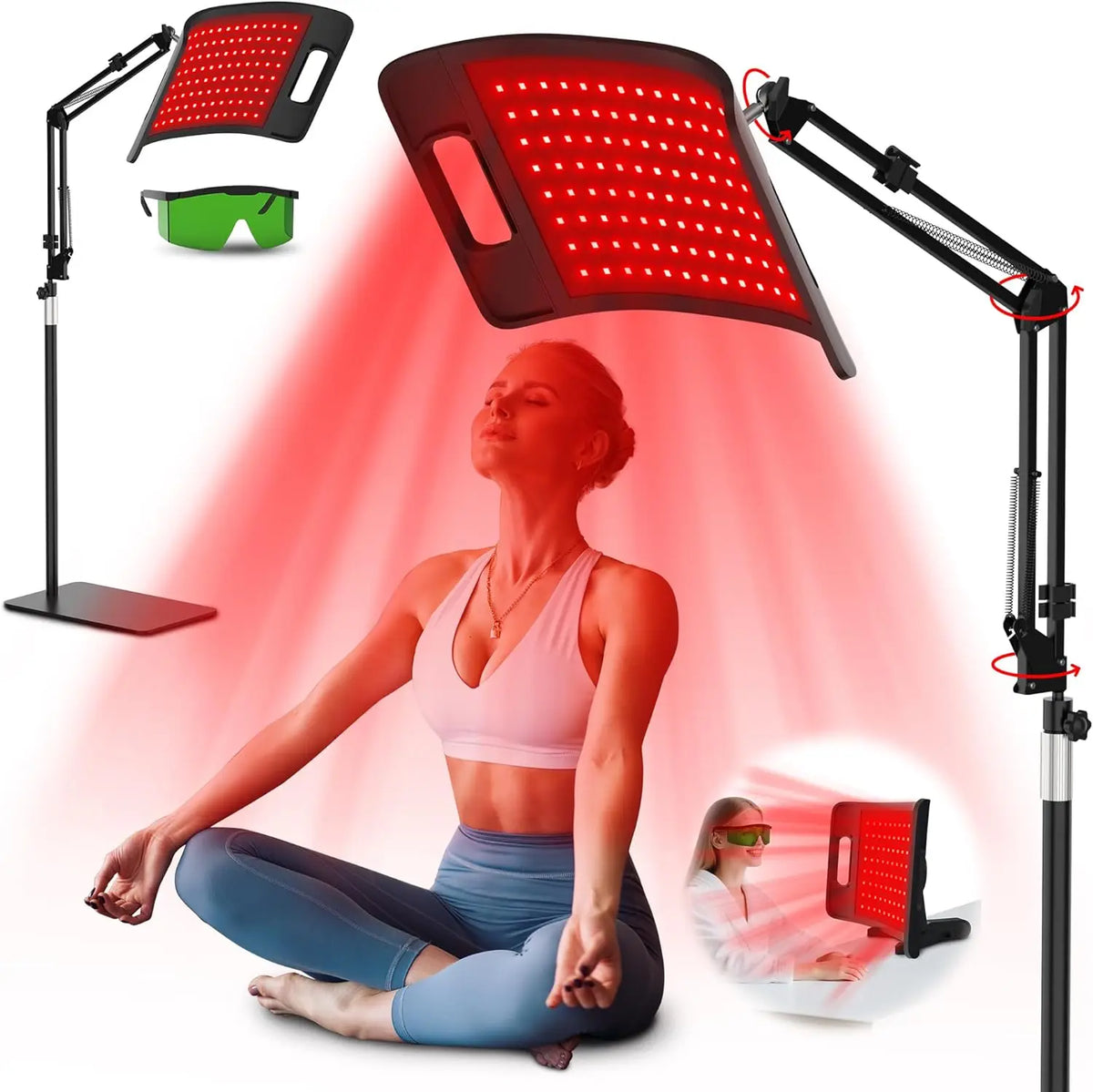 Red Light Therapy Lamp 660nm 850nm | Face & Full Body LED Panel Red Light Therapy Lamp Qst