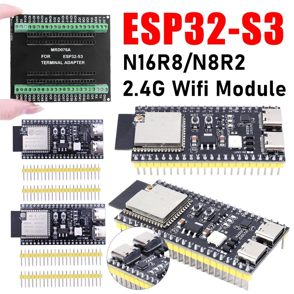 ESP32-S3 Development Board Expansion Adapter – WiFi BT MCU Development Board Qme