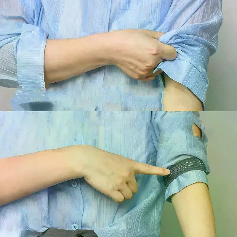 Elastic Mesh Shirt Sleeve Holder Bands | Anti-Slip Arm Clips Sleeve Holder Bands Qme