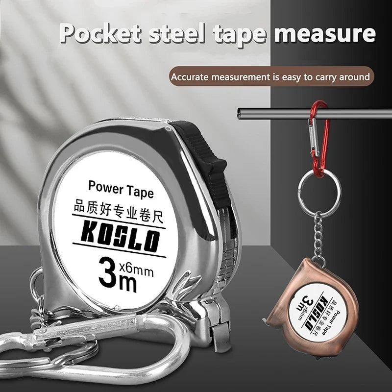 Mini Retractable Tape Measure Keychain – Stainless Steel Keychain Tape Measure Qme