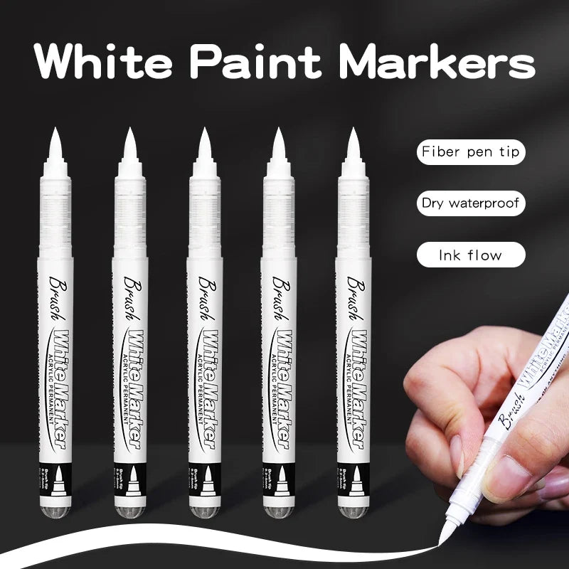 Large Capacity Permanent Acrylic Paint Pens – Black & White Acrylic Paint Pens Qme