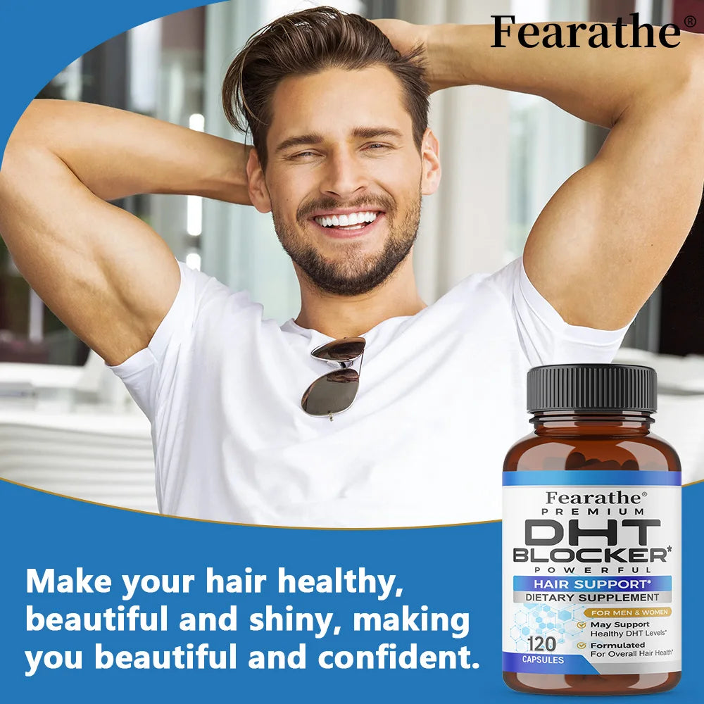 DHT Blocker Supplement with Saw Palmetto & Biotin – 60 Caps Hair Support Supplement Qst