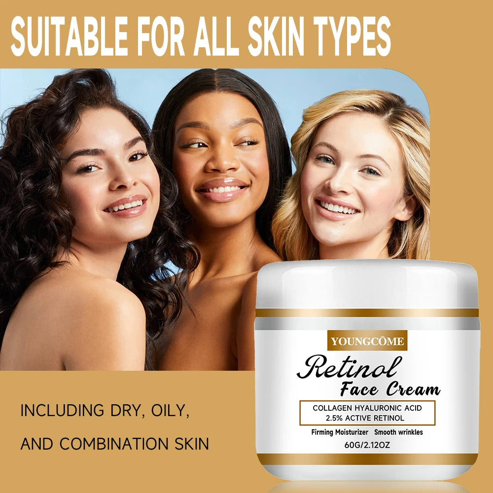 YOUNGCOME Retinol Collagen Face Cream – Firming & Brightening Face Moisturizer Cream Qst
