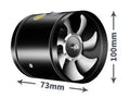 ZARTSEN 4" 6" 8" Metal Duct Exhaust Fan – Bathroom Ventilator Duct Exhaust Fan Qst 4inch 20W 220 V AU