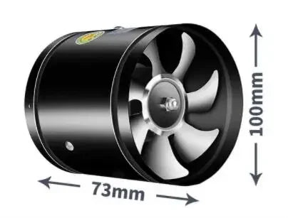ZARTSEN 4" 6" 8" Metal Duct Exhaust Fan – Bathroom Ventilator Duct Exhaust Fan Qst 4inch 20W 220 V AU